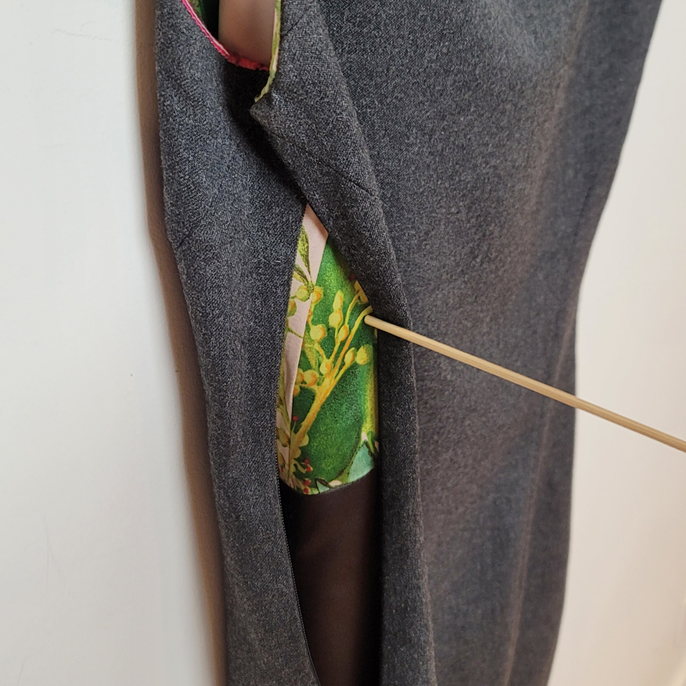 Ted Baker MIDI Dress Size 1 Gray - Picture 9 of 16